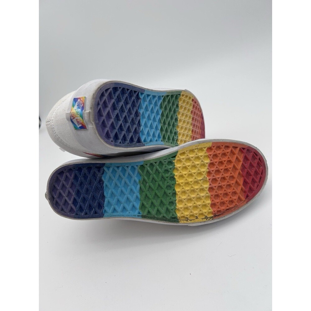 Vans Old Skool Skate Shoes Rainbow Pride Mens 7 Womens 8.5 Comfort Sneakers - Picture 6 of 8